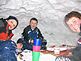 Mark and Nick Fairley, Andrew Compton. Taken 1/13/10 in igloo outside the Fairley home by Nancy.